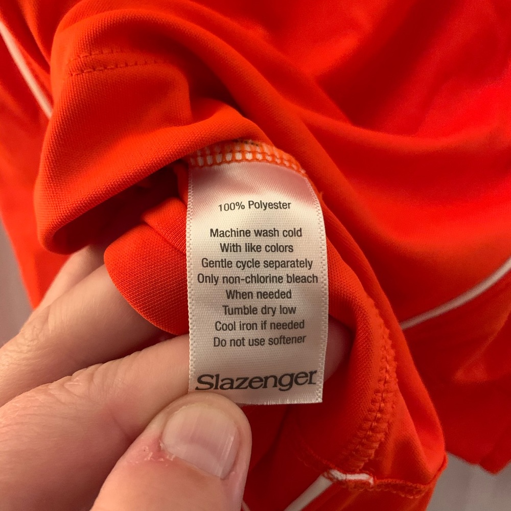 Slazenger Tech Golf Polo, Athletic Tee, Orange - Picture 4 of 13